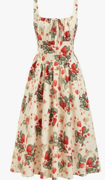 Stylelye Women's Floral Square Neck Maxi Dress
